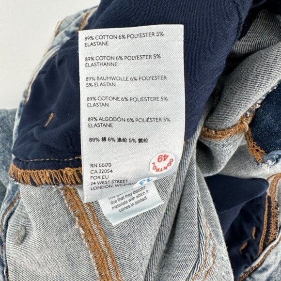 Free People Acid Wash Riley Seamed Skinny Retro Y2K High Rise 29 Denim Jeans NWT - Picture 8 of 8